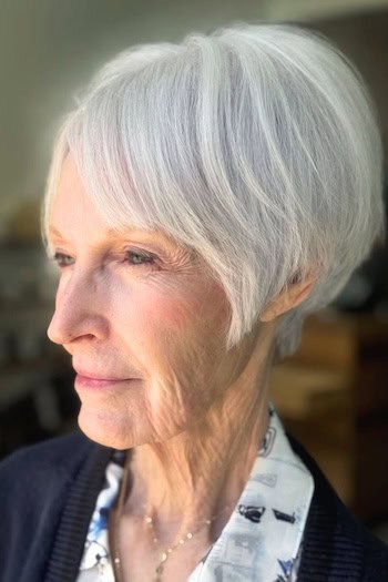 Long Pixie With Side Bangs Hairstyle