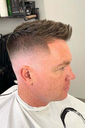 Tapered Crew Cut With Textured Volume Haircut