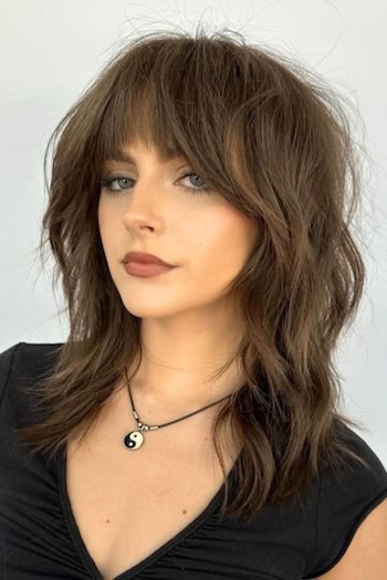 Modern Choppy Medium Shag Haircut
