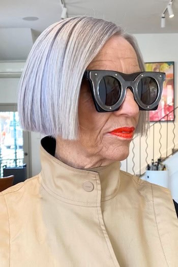 Straight Jaw-Length Blunt Bob Hairstyle