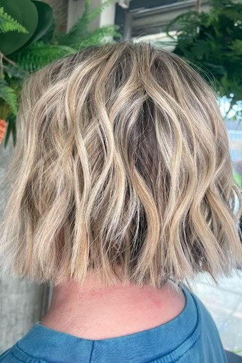 Choppy Textured Wavy Bob