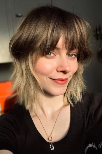 Ombre Short Shag Hairstyle