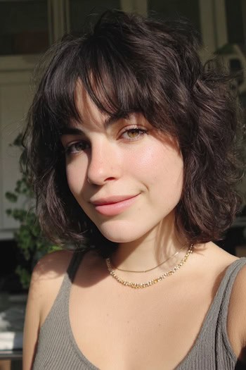 Short Shag with Waves Hairstyle
