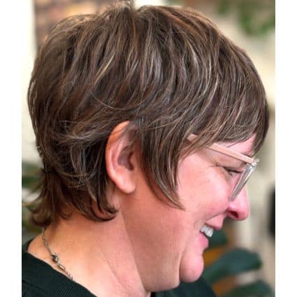 Short Tapered Shaggy Layers Hairstyle