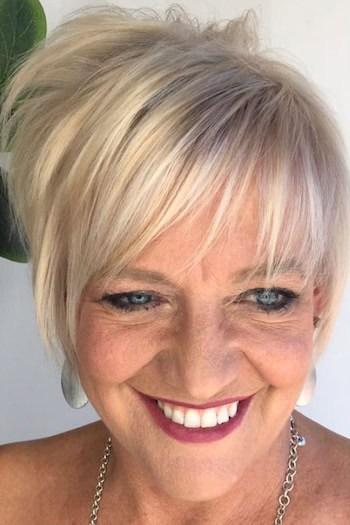Blonde Pixie With Crown Volume Hairstyle