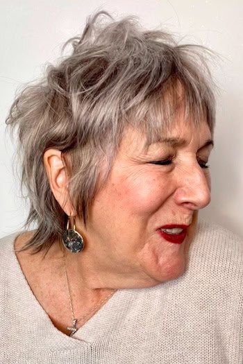 Tousled Textured Short Shag with Fringe Hairstyle