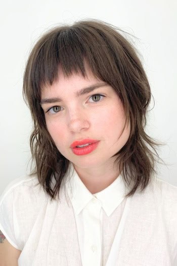 Medium Shag With Choppy Bangs Hairstyle