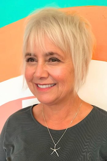 White Blonde Shaggy Pixie Hairstyle