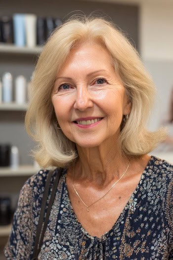 Textured layers with flipped ends medium hairstyle