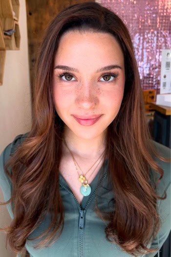 Face-Framing Chocolate Brown Hair