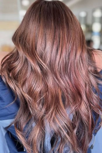 Chocolate Brown Layers with Highlights, back view.