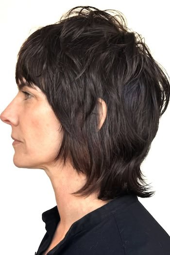Textured Short Shag with Flip Ends Hairstyle 