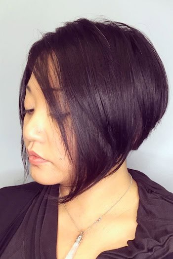 Chin-Length Angled Bob Haircut