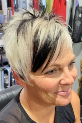 Spiky Two-Tone Pixie Haircut
