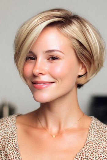 Rounded Pixie Bob Haircut