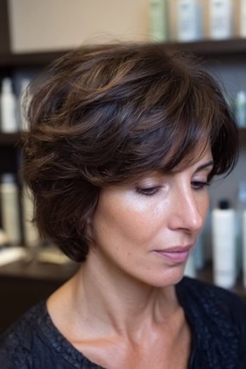 Short Feathery Layers Haircut