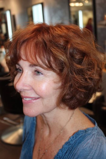 Short Wavy Layered Bob with Feathered Bangs