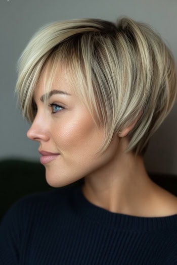 Swept Forward Pixie Bob Haircut