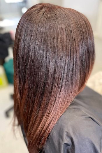 Dark Chocolate Brown with Subtle Ombré Hair Color