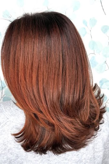 Burnt Copper Brunette Hair Color