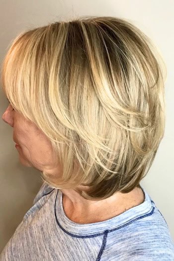 Layered Blonde Bob Haircut