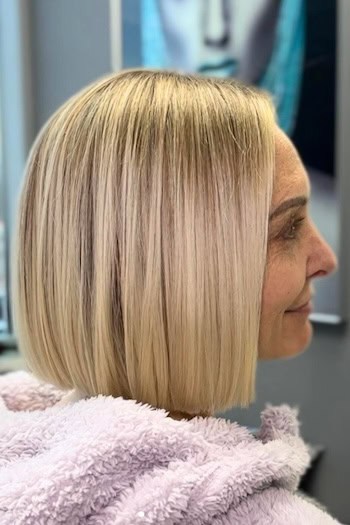 Blunt Blonde Bob Haircut