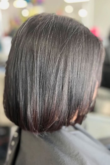 Straight Dark Brown Bob Haircut