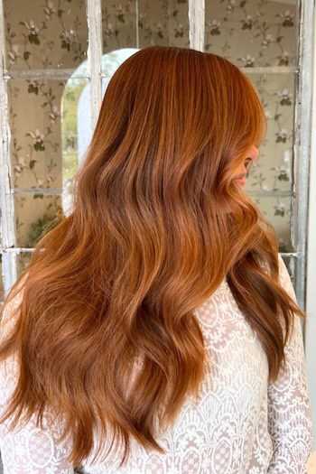Warm Copper Red Hair Color