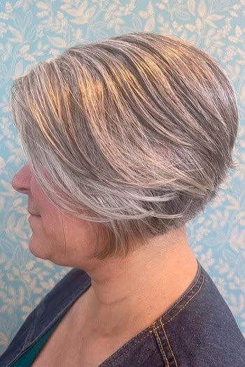 Short Chin-Length Bob with Stacked Back Haircut