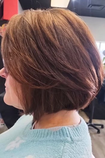 Textured Rounded Bob Hairstyle