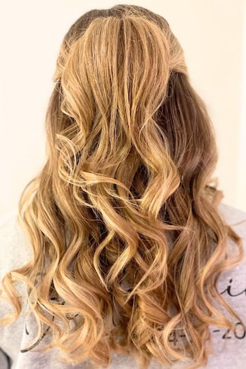 Half Up Half Down Waves Haircut