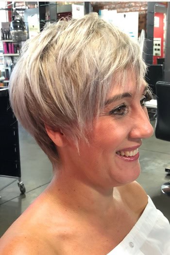 Textured Pixie Cut with Long Sides Haircut