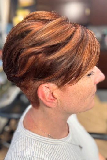 Side-Swept Pixie with Undercut Haircut