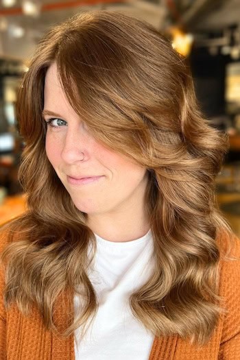 Wavy Hair with Face-Framing Layers Haircut