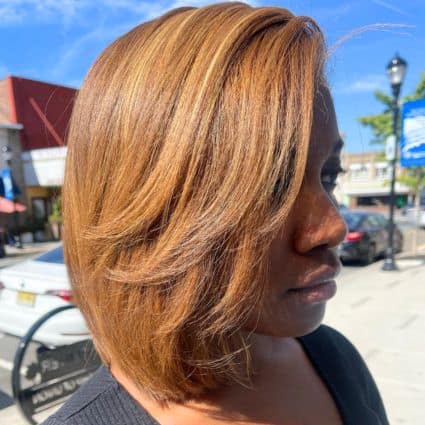 Side-Parted Bob With Face-Framing Layers Hairstyle