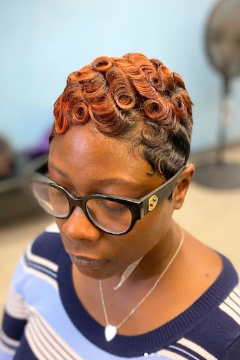 Vintage Pin Curl Pixie Hairstyle