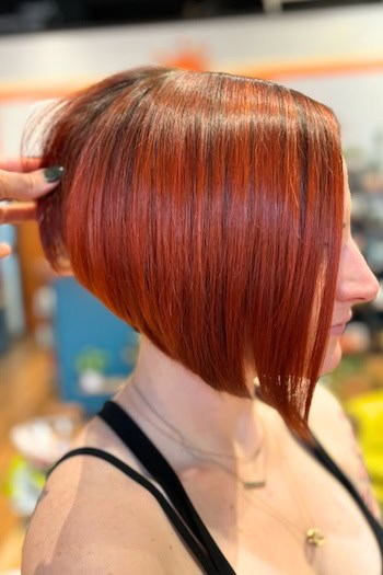 Short Angled Bob Hairstyle