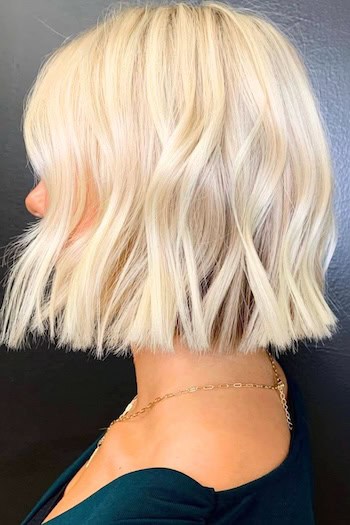 Blunt Wavy Bob Hairstyle