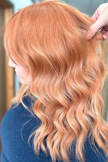 Deep Strawberry Blonde With Highlights Hair Color