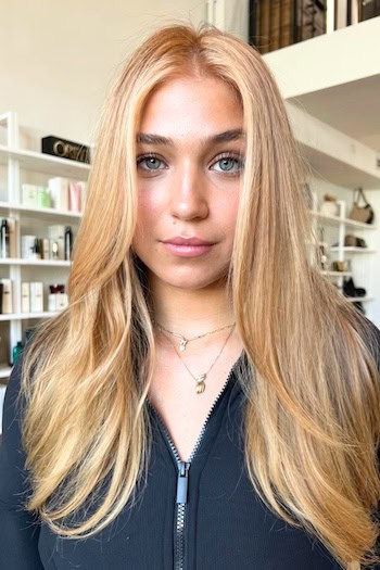 Golden Strawberry Peach Hair Color