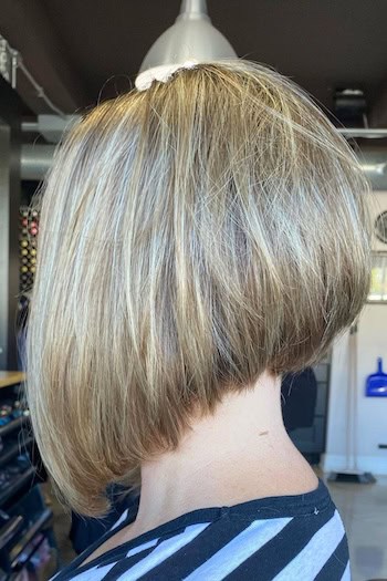 Rounded Angled Bob Haircut