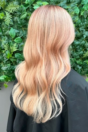 Rose Gold Strawberry Blonde Hair Color