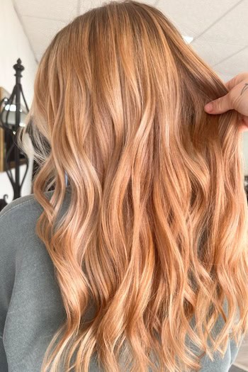 Strawberry Shortcake Balayage Hair Color