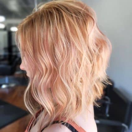 Wavy Messy Angled Long Bob Haircut