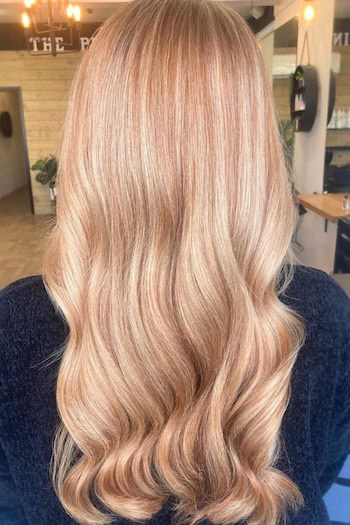 Beige Strawberry Blonde Hair Color