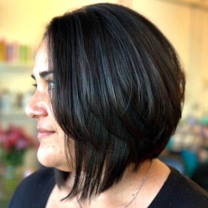 Layered Angled Bob Haircut