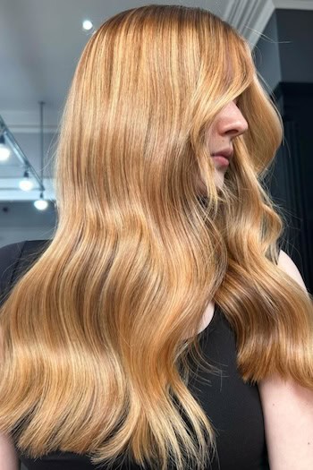 Golden Honey Strawberry Blonde Hair Color