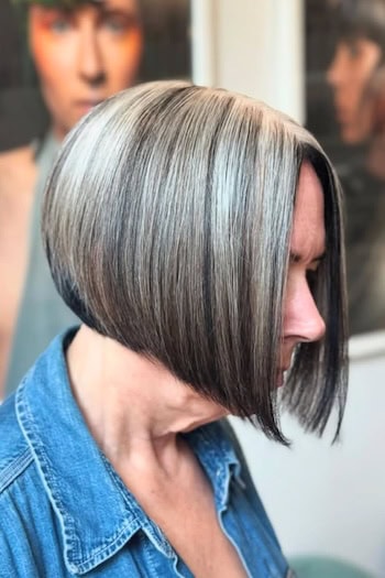 Chin-Length Angled Bob Haircut