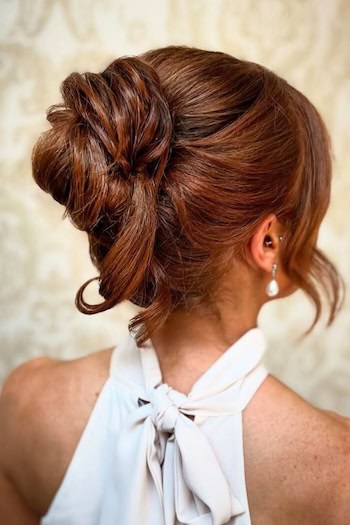 Christmas Updo With Twisted Bun Hairstyle