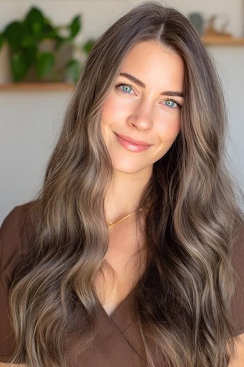 Ash Brown Balayage Hair Color